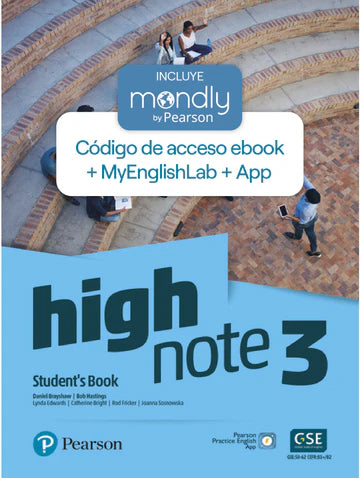 Bundle High Note - Nivel 3 - Código de acceso ebook, MyEnglishLab & App & Mondly by Pearson - URU1292209562