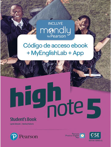 Bundle High Note - Nivel 5 - Código de acceso ebook, MyEnglishLab & App & Mondly by Pearson - URU1292209869