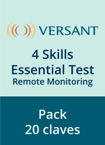 Versant 4 Skills Essential Test - Remote Monitoring  - Pack 20 códigos