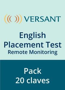 Versant English Placement Test - Remote Monitoring   - Pack 20 códigos