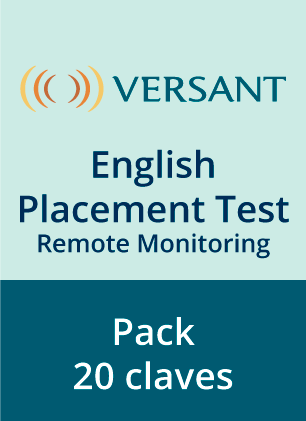 Versant English Placement Test - Remote Monitoring   - Pack 20 códigos