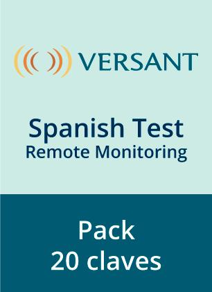 Versant Spanish Test - Remote Monitoring  - Remote Monitoring   - Pack 20 códigos