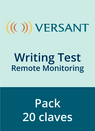 Versant Writing Test - Remote Monitoring  - Pack 20 códigos